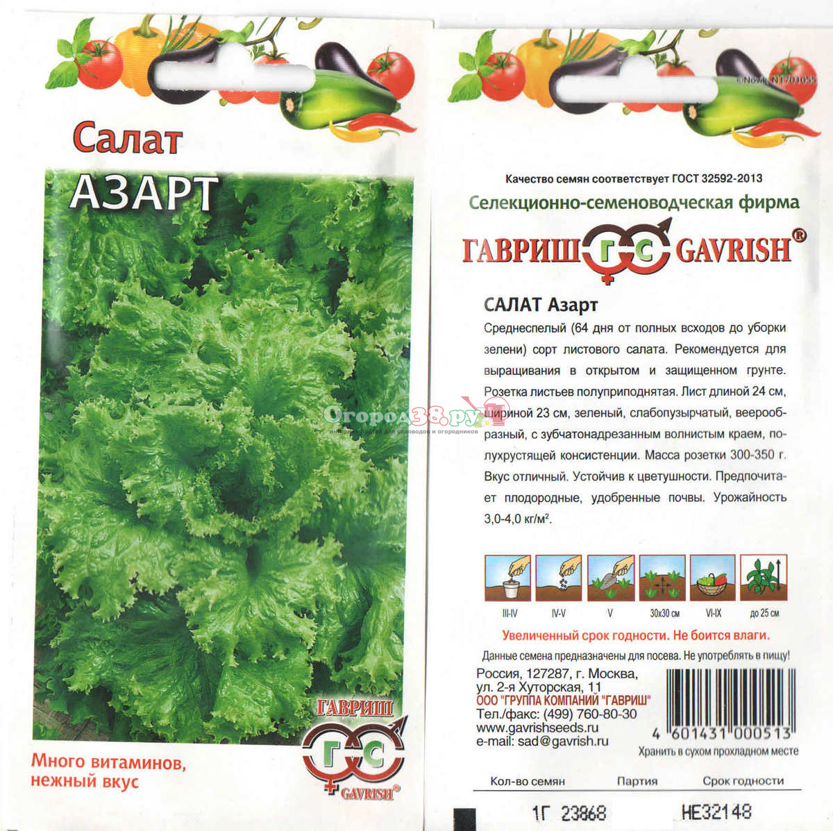 Салат азарт выращивание